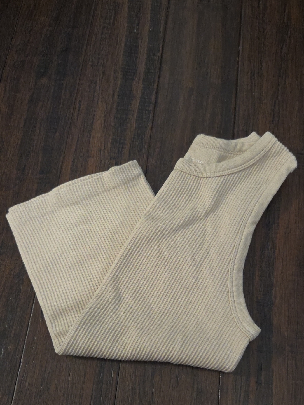 No Boundaries Beige Ribbed Top - Picture 3 of 3